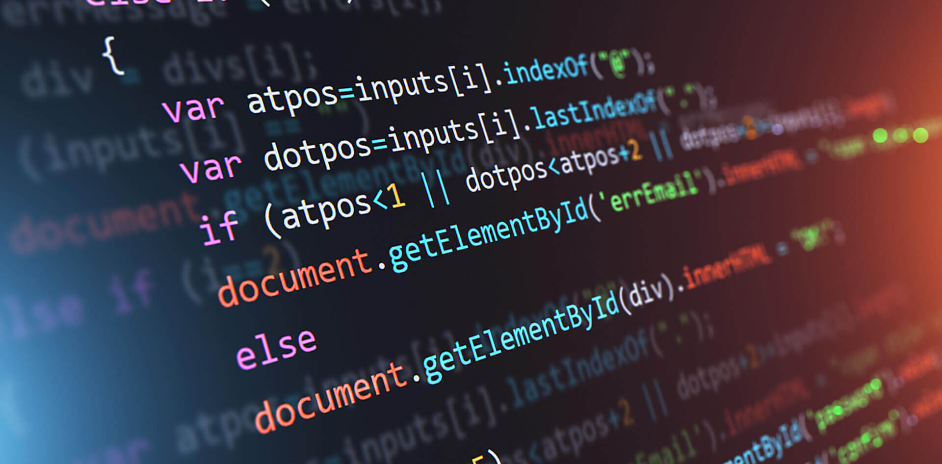 Code written on a computer screen